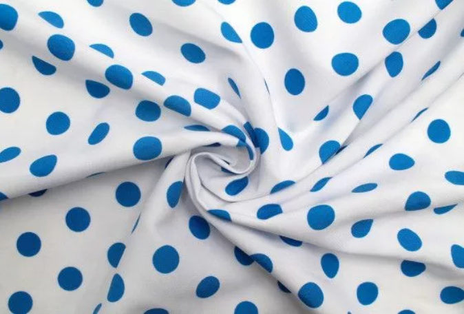 Tissu Pois Bleus
